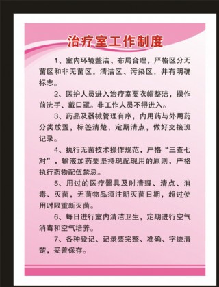 治疗室工作制度