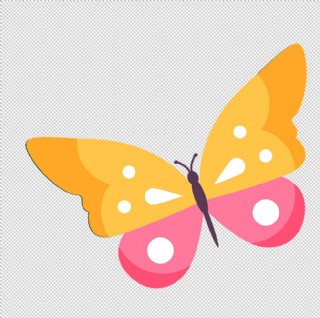 矢量梦幻鲜花蝴蝶素材图片