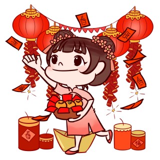 春节漫画人物q版难图片