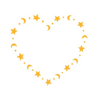 手绘创意黄色星月装饰边框