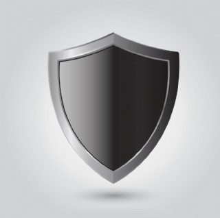 黑色的盾牌形状