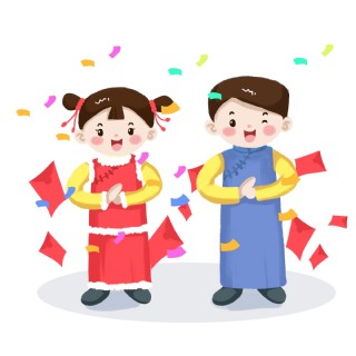 卡通手绘拜年娃娃