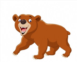 卡通棕熊