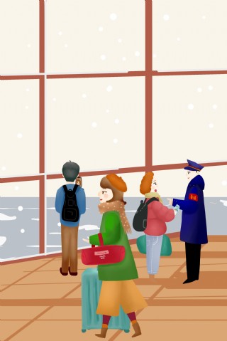 插画风出游季扁平小清新首页