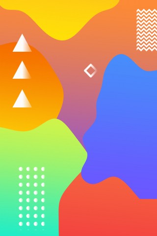 创意几何彩色色块背景素材