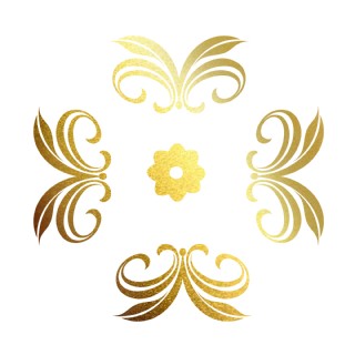 欧式烫金花纹免抠图