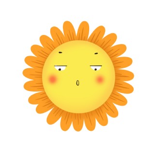 可爱卡通儿童太阳花