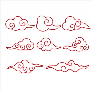 一朵祥云祥云底纹祥云边框