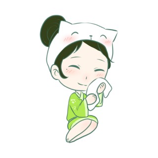 正在洗脸的可爱女孩