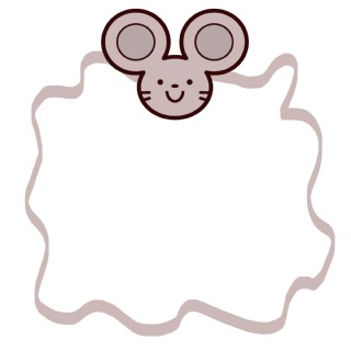 老鼠边框卡通插画