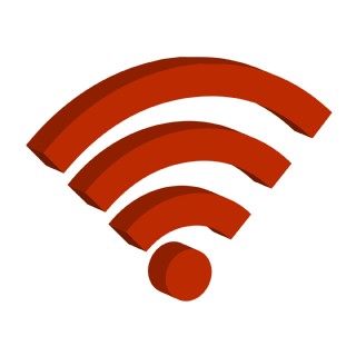 手绘连接wifi信号的电子设备