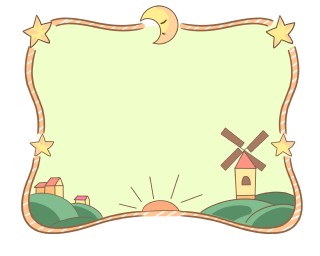 风景边框卡通插画
