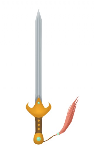 长长击剑卡通插画